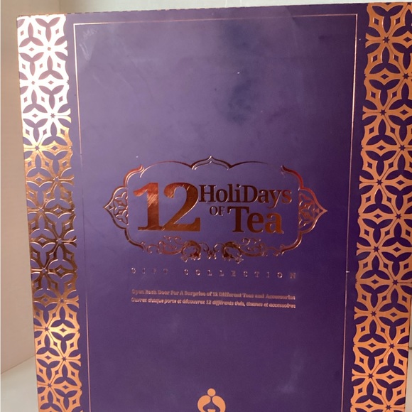 Teavana 12 Days Holiday Gift Advent Calendar Empty Box  Purple Gold Size Large - Picture 12 of 12
